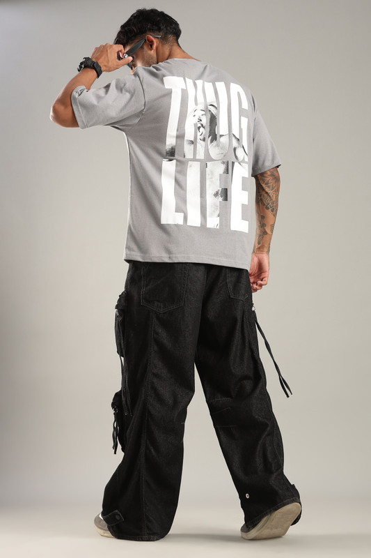 Smosh Printed Men Round Neck Grey T-Shirt