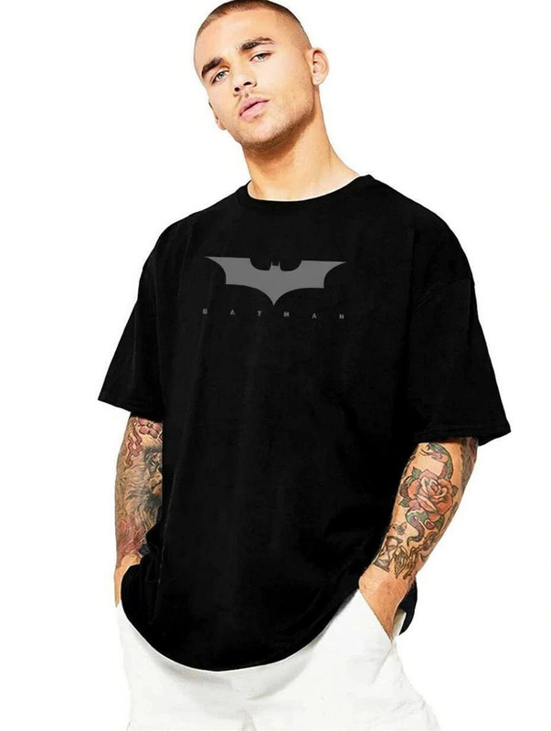 Modern Mode Creation Printed Men Round Neck Black T-Shirt