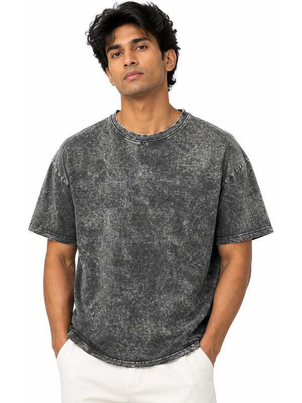 arctale Printed Men Crew Neck Black T-Shirt