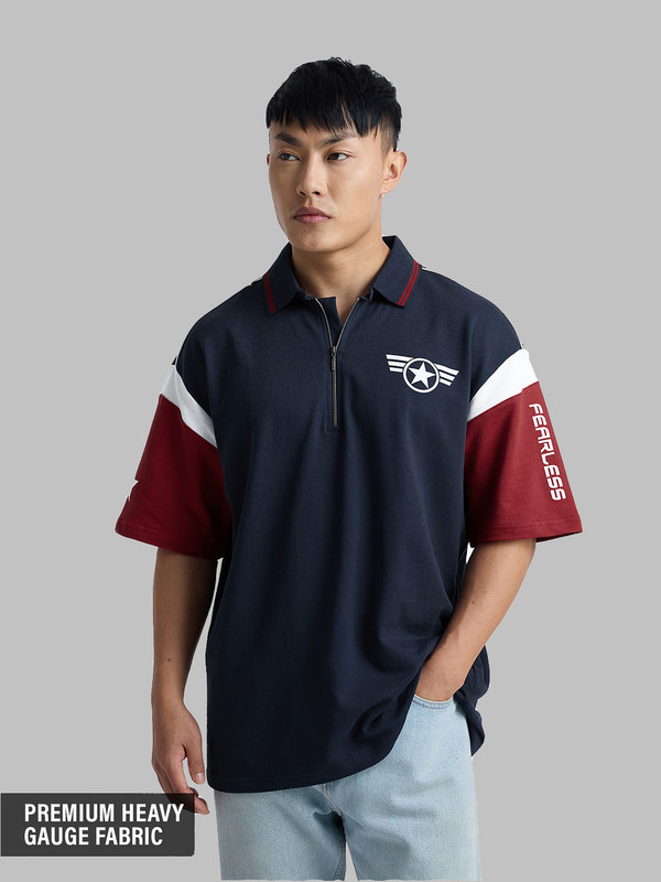 Vedik Cartoon Men Polo Neck Multicolor T-Shirt