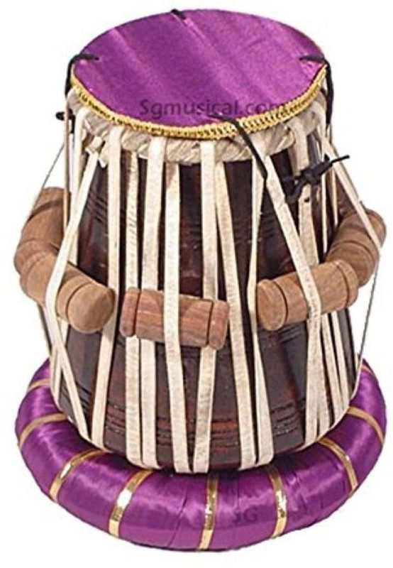 SG MUSICAL Sheesham Wood Hand Made Tabla Dayan Brown Color Tabla(Dayan - 14 cm, Bayan - 22 cm)