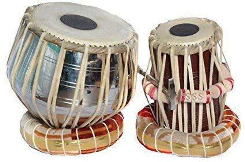 MAGA MART Best Tabla Set Steel Bayan Shisham Wood Dayan with Bag Gatta Tabla Tabla(Dayan - 13 cm, Bayan - 22 cm)