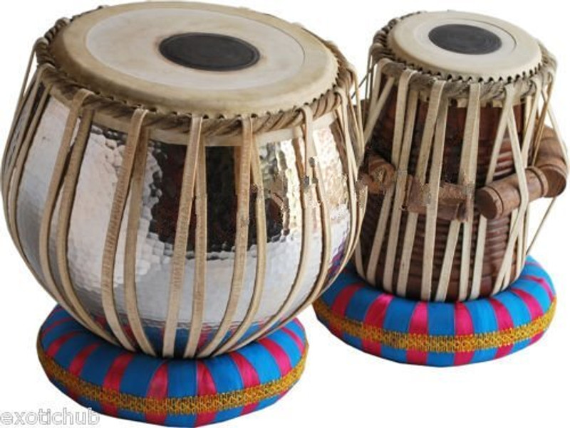 RAGHAV Tabla with Hammer, Ring, Cushion Set Tabla(Dayan - 14 cm, Bayan - 22 cm)