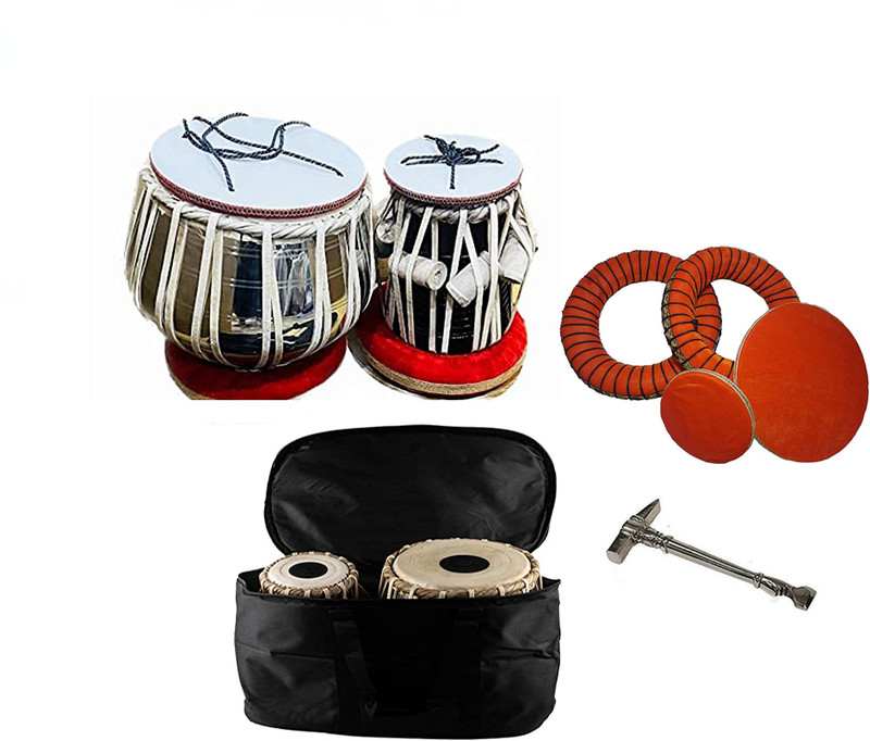 BestBrother Classical Wooden Bayan Tabla, Dayan Tabla For Beginners Tabla(Dayan - 13 cm, Bayan - 22 cm)