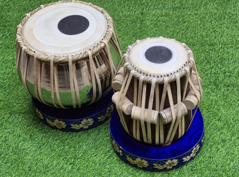 KHALSA MUSICAL Iron Bayan Sheesham Dayan Tabla Set Cover Professional Hammer Ring Pad Tabla(Dayan - 13 cm, Bayan - 22 cm)