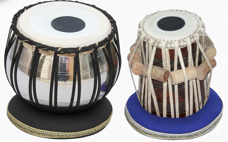 SG MUSICAL Tabla And Wood Dayan Tabla(Dayan - 14 cm, Bayan - 22 cm)