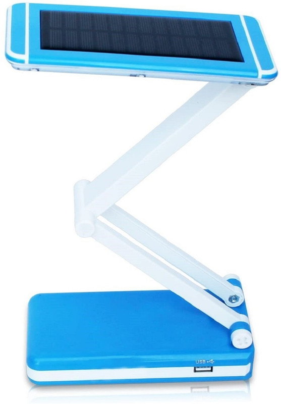 AKR Powerful Recahrgeable LED Lamp With Attached Solar Panel 36 SMD Desk lamp Study Lamp(45 cm, Multicolor)
