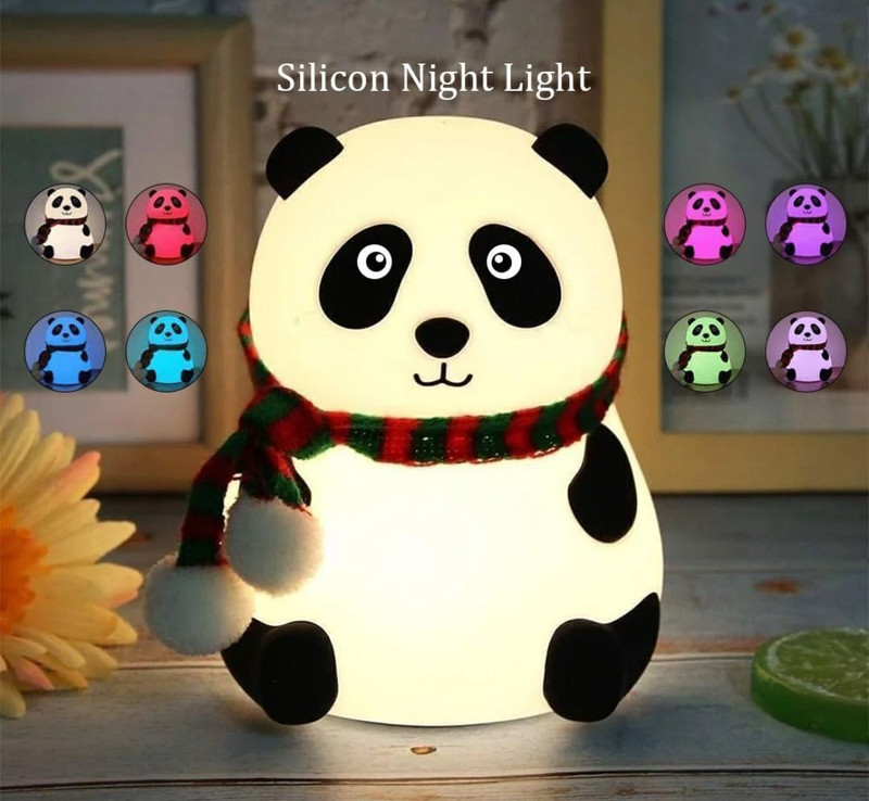 Jesal Cute Panda Silicon USB Rechargeable Night Light Lamp with Gesture Control Sensor(White)