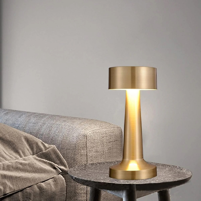 IMNISHNAY Gold Touch Desk Lamp, Warm Dimmable Light for Bedroom & Living Room Table Lamp Study Lamp(21 cm, Gold)