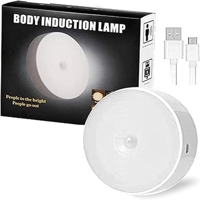 Spenco Motion Sensor Light for Home with USB Charging Wireless Self Adhesive LED Night Lamp(3.35 cm, White)