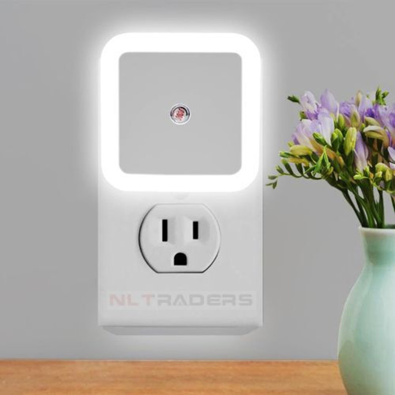 NL Traders Plug in Senser Light 0.5W Automatic Smart LED Night Lamp (Off Warm White) Night Lamp(5.5 cm, White)