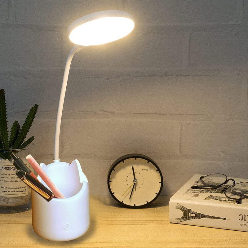 Wengonvila Battery Operated Table Lamp for Study Led Light, Led Desk Light Touch Control Study Lamp(35 cm, Multicolor)