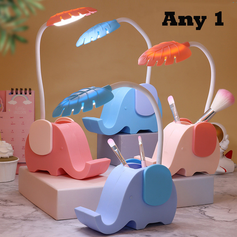 Flezny Snail Cartoon Pen Holder and USB Rechargeable Desk Lamp Study Lamp(7.5 cm, Multicolor3)
