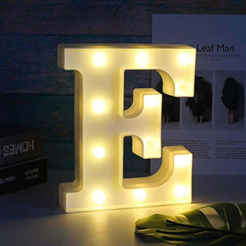 Satyam Kraft Marquee Alphabet Shaped Light For Home Party Decoration (F) - White , Pack of 1 Night Lamp(22 cm, F)