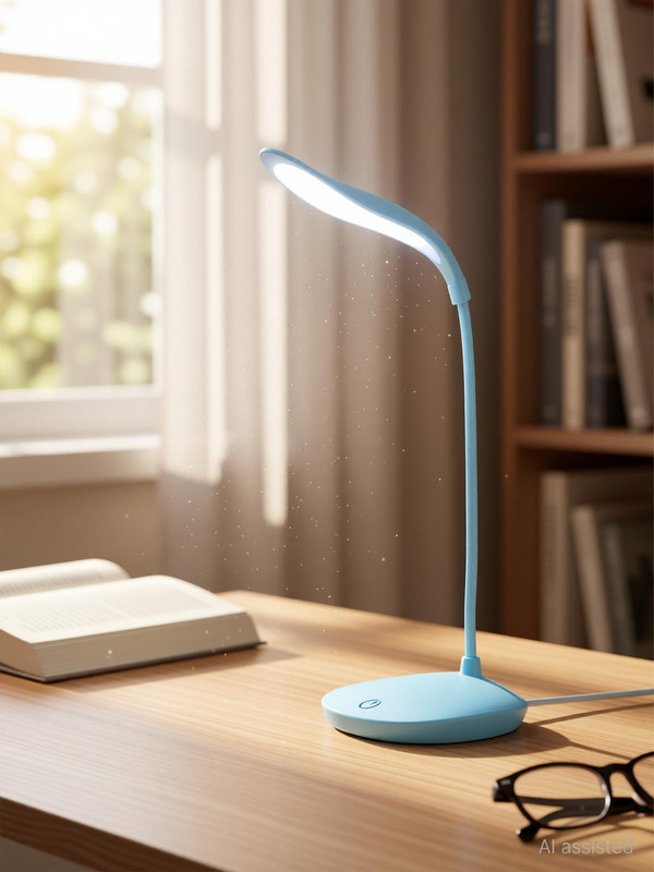 shyam collections Battery Operated Led Light, Touch Control Eye Caring, Study Lamp (15cm,Sky Blue) Study Lamp(15 cm, Sky Blue)