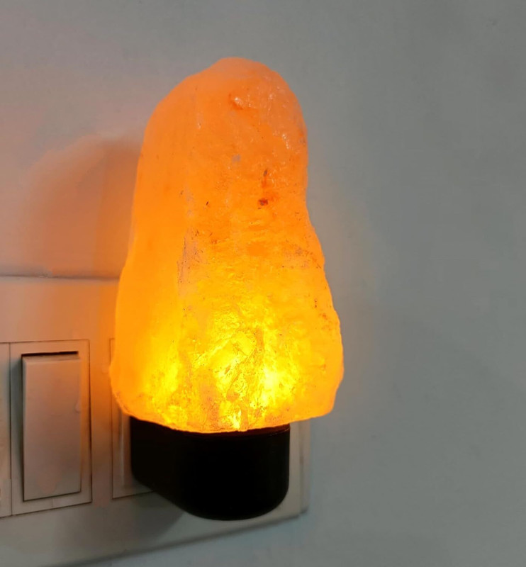 Reena Enterprises SaltLamp001 Night Lamp(12 cm, Aqua)