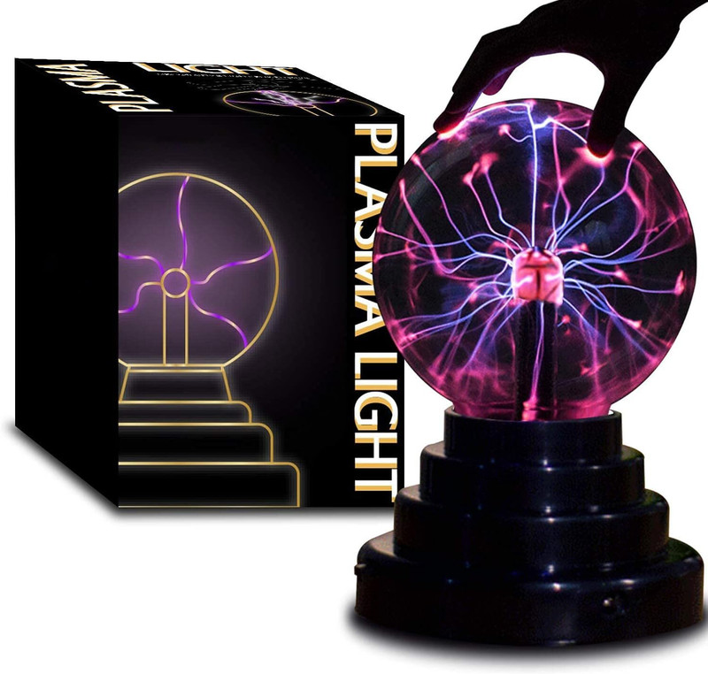 Vishbin Plasma Ball Light, Touch Sensitive Table Lamp(15 cm, Multicolor)