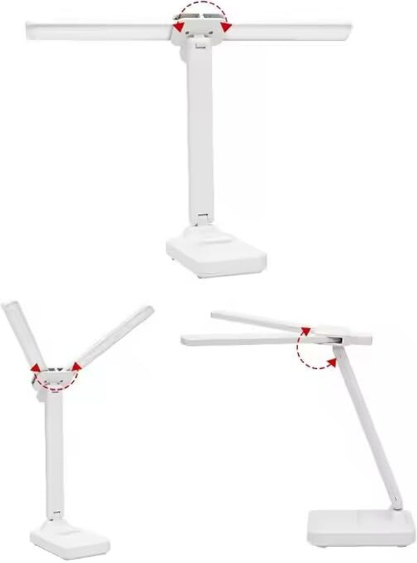 Peculiar Giryuhd LED Folding Double Head Table Lamp Study Lamp(30 cm, White)