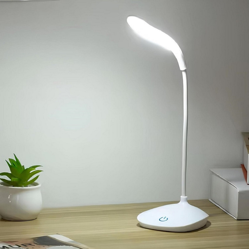 AKR USB LED Desk Lamp Table Light 3 Level of Brightness Flexible Neck Table Lamp Study Lamp(35 cm, Pink, White)