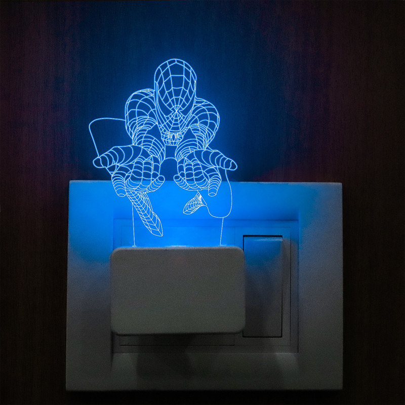 StarLaser Spiderman812 Night Light for Kids, 3D LED Illusion Lamp Night Lamp(11 cm, Multicolor)