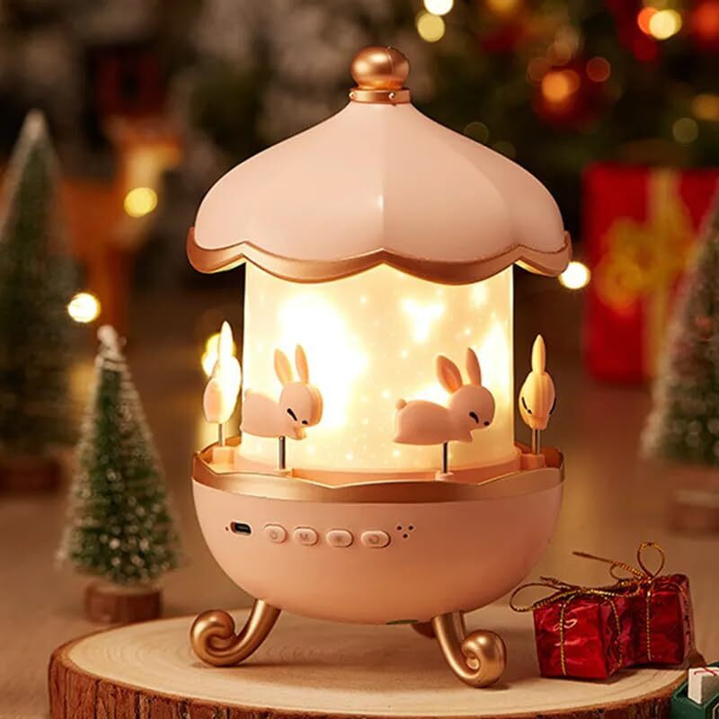 Flexi Madhav Rotation Star Projector Night Light for Kids Night Lamp(10 cm, Pink)