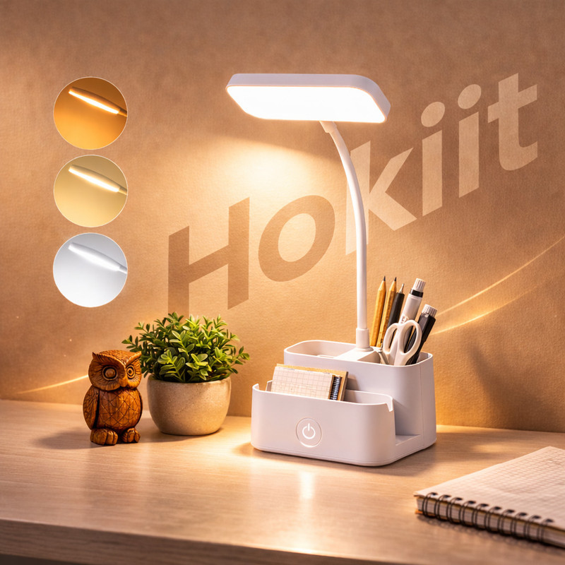 DIGITRENDS Desk Lamp Touch Sensor On/Off Study Lamp USB Rechargeable Study Lamp(35 cm, White)