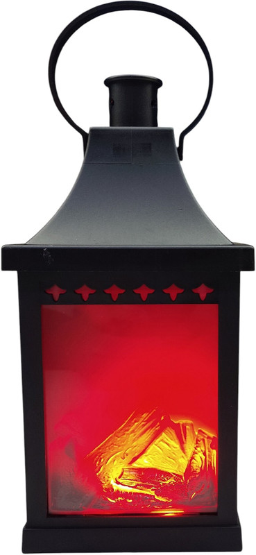 RV Mart 25cm Artificial Fireplace LED Lamp Realistic Flame Living Room Fire Lantern Night Lamp(10 cm, Multicolor)