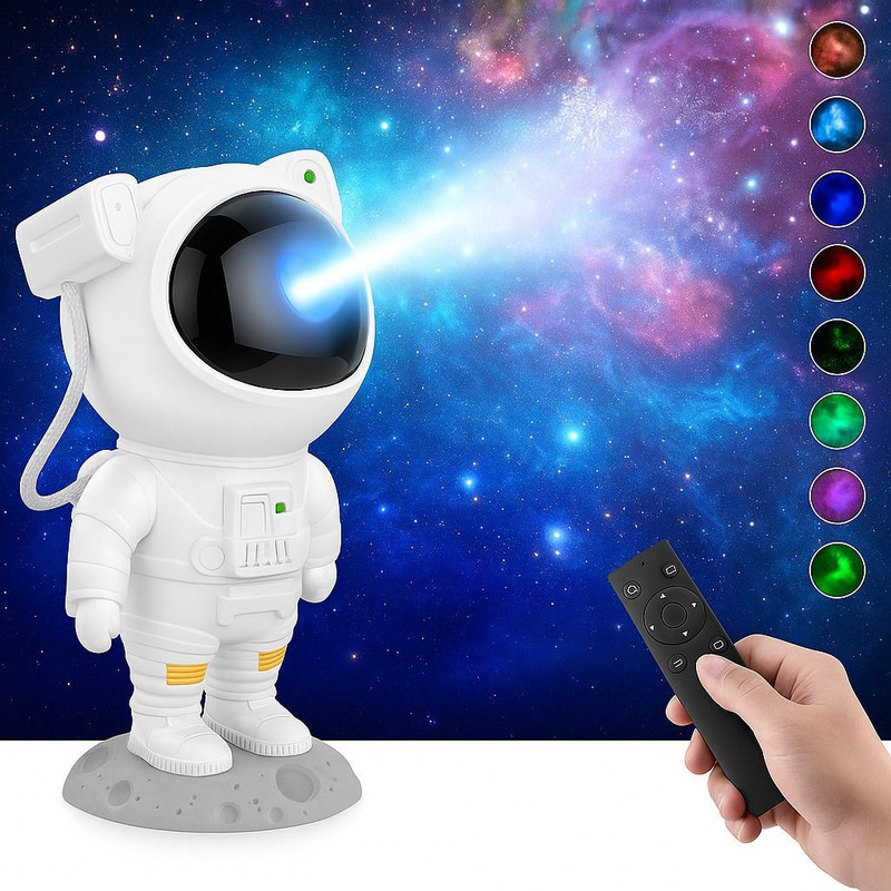 NextRoot Galaxy Light Astronaut Space Star Projector 360 Adjustable Head With Dual Magnet Night Lamp(22.5 cm, White)