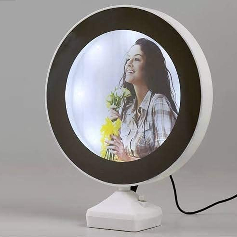Raj Sublimation Enchanting Magic Mirror Photo Frame with LED Backlight and Touch Sensor RMM_009 7 inch Digital Photo Frame(White)