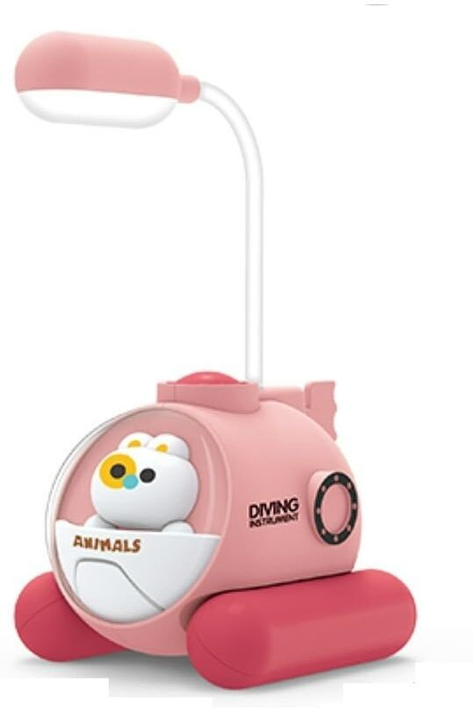 FUNABLO 2 in 1 Table Lamp Desk and Night Lamp,Study Desk Light for Study Room Home Study Lamp(5 cm, Pink)