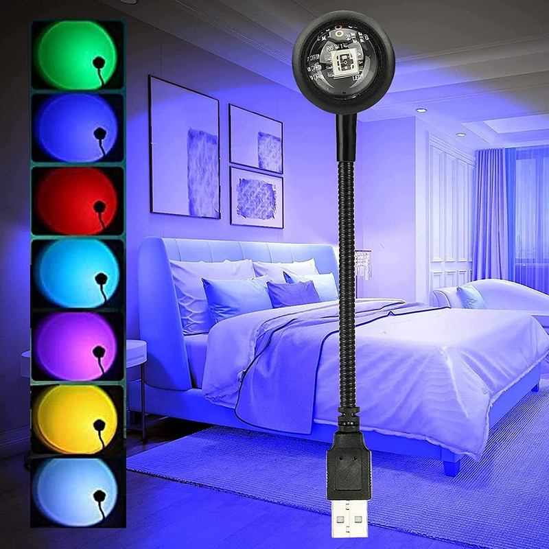 MOBIZAC Sunset Projection Lamp for Room, Home Decor, Parties, Insta Videos and Cars Night Lamp(18 cm, Black)