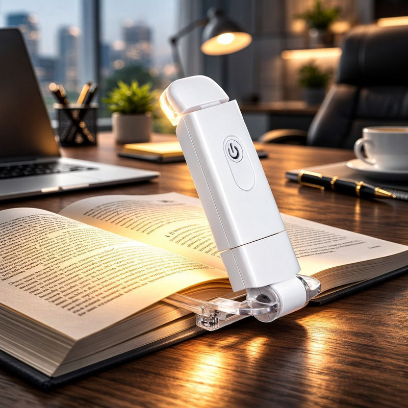 SEMANGAT Book Lamp for Night Reading, Rechargeable LED Study Light for Student Study Lamp(2 cm, White)