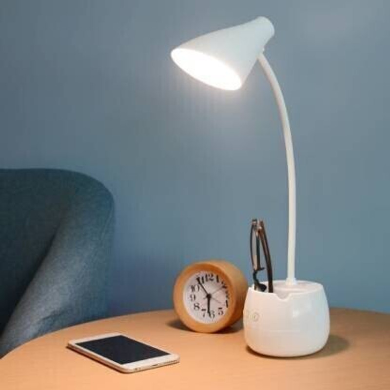FIRSTLIKE 360 Degree Flexible Touch Switch Desk Study & Night Lamp with Touch Study Lamp(45 cm, White)