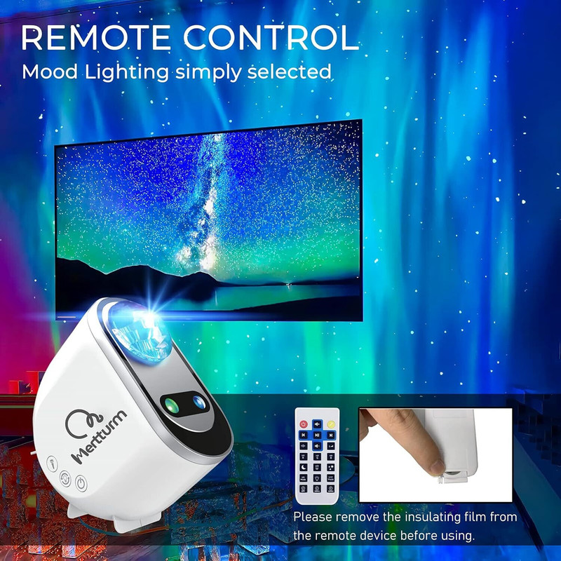 SHOPOGENIX LED Nebula Galaxy Projector with blotooth speaker Moon & Star Effects Night Lamp(17 cm, Multicolor)