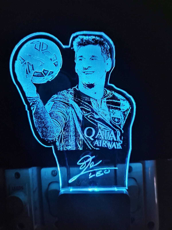 Kakali Creation Lionel Messi Night Lamp Night Lamp(16 cm, Multicolor)