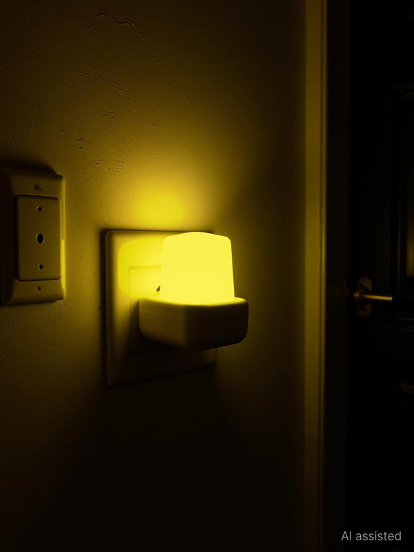 Taram Night Light | Energy Saving LED Lamp Nightlight for Children Kids Bedroom - White - Color" - Pack of 1 Night Lamp(7 cm, White)