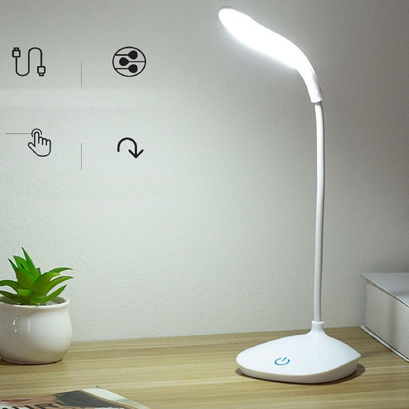 AKR Rock Light8888 Touch Dimmer Table Lamp Study Lamp ( White) LAMP Study Lamp(25 cm, White)