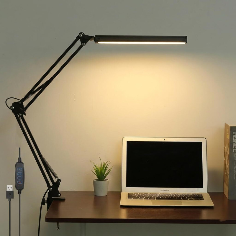 Nyrwana LED | Adjustable Arm Desk Lamp, 10-Level Dimmer, Eye Care Reading Light Study Lamp(73 cm, 3 Color Mode)