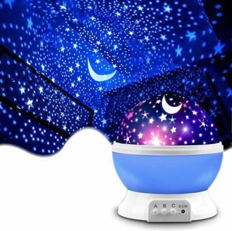 TOXIC MART Romantic Sky Star Master Night Light Projector Children Kids Baby Sleep Lighting USB Lamp Led Projection Plastic Glass Rotating 4 Mode Sky Star Master Mini Projector Lamp for Kid's Room Decor Night Lamp(13 cm, Multicolor)
