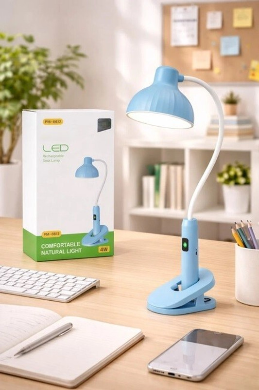 Care 4 LED RECHARGEABLE DESK TABLE LAMP Study Lamp(30 cm, Blue)