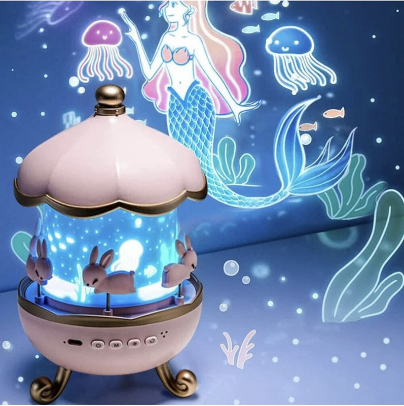 Cozy Corner Rabbit Star Night Lamp Projector