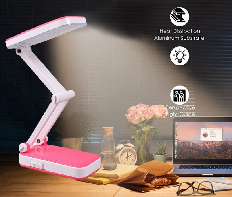 AKR Powerful Rechargeable Emergency 666 With Bright LED Light Table Lamp Study Lamp(27 cm, Multicolor)