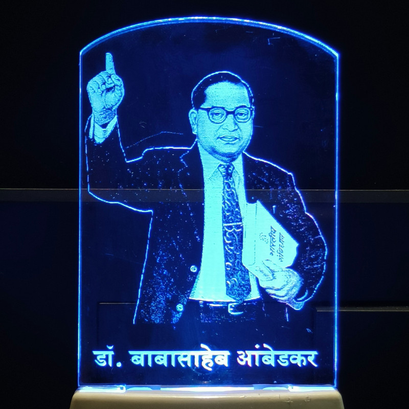 Red Robin BABA SAHEB AMBEDKAR Acrylic 3D Illusion RGB 7 Colour Changing LED Plug n Play Night Lamp(7 cm, nSD0082-BABA SAHEB AMBEDKAR)