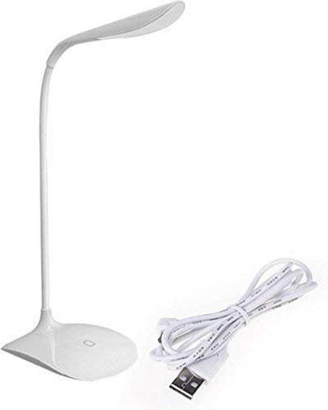 Suvaniq Foldable LED Desk Lamp Rechargeable 3-Level Touch Eye-Care Study Light Portable Study Lamp(35 cm, White)