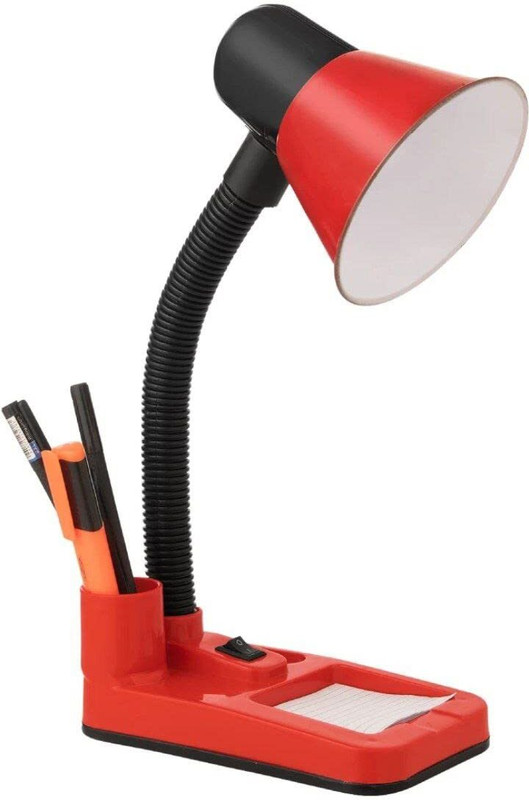 MSJS Study Table Lamp for Student, Living Room Office Study Lamp Bulb not Included Study Lamp(41 cm, Red, White)