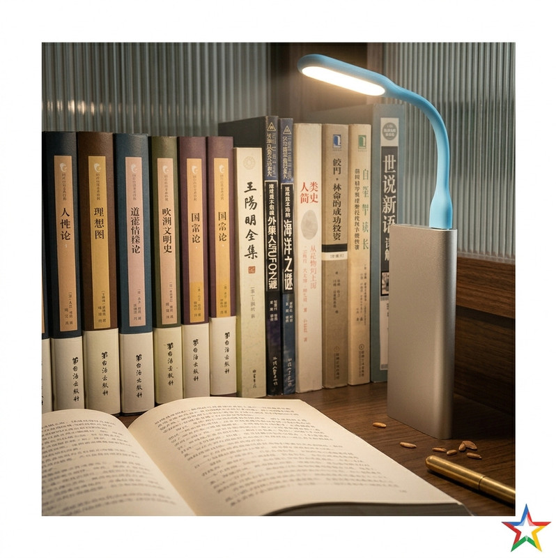 GVenture 360° Flexible USB LED Light Lamp for Laptop & Power Bank Study Lamp(10 cm, Blue)