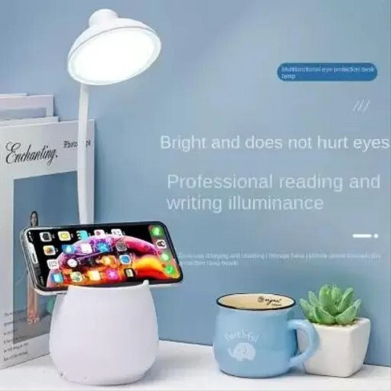 AKR Powerful Rechargeable USB LED Flexible Desk Lamp With 3 Level of Brightness Study Lamp(35 cm, White)