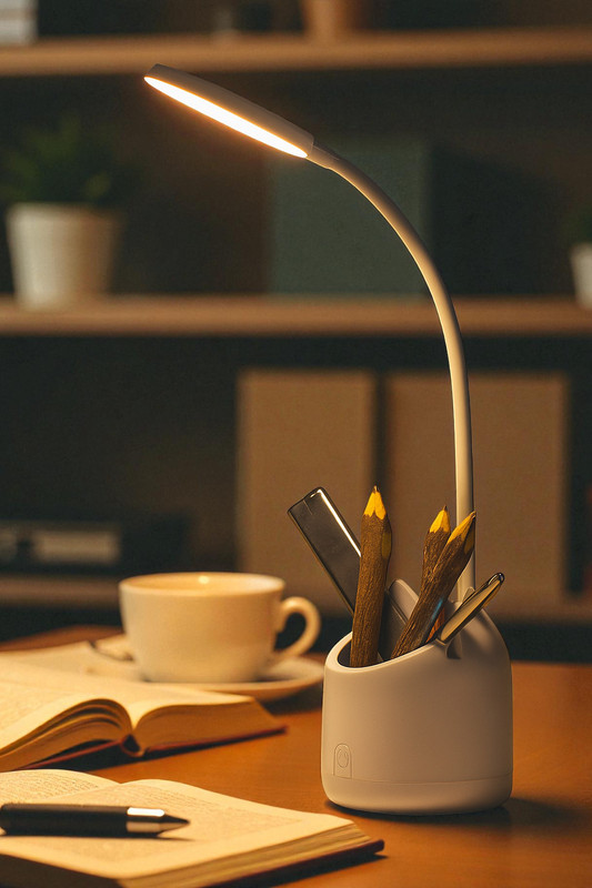 Drova 3-in-1 LED Touch Desk Lamp for Students Study Lamp(35 cm, White)