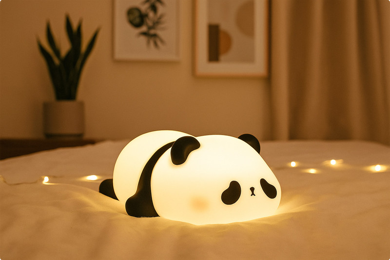 Maniya Creation CUTE PANDA LAMP Night Lamp(8 cm, RGB)