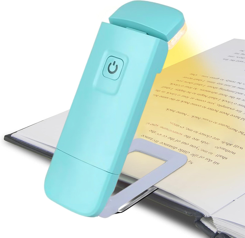 Verilux Book Lights USB Rechargeable Reading Light for Books in Bed at Night, 3 Modes Study Lamp(2 cm, Blue)